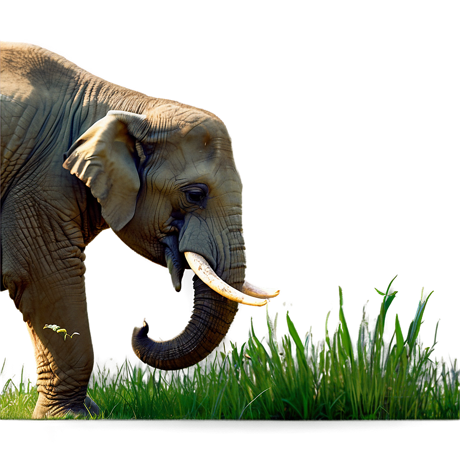 Elephant Eating Grass Png Wkl