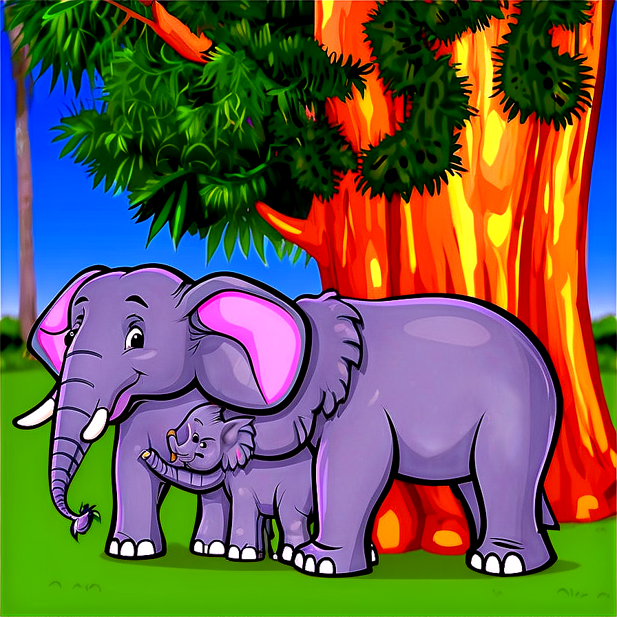 Elephant Family Cartoon Png 06212024