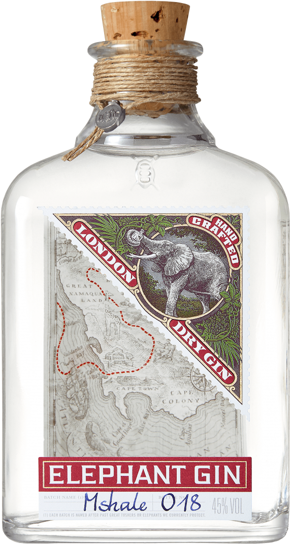 Elephant Gin Bottle Transparent Background