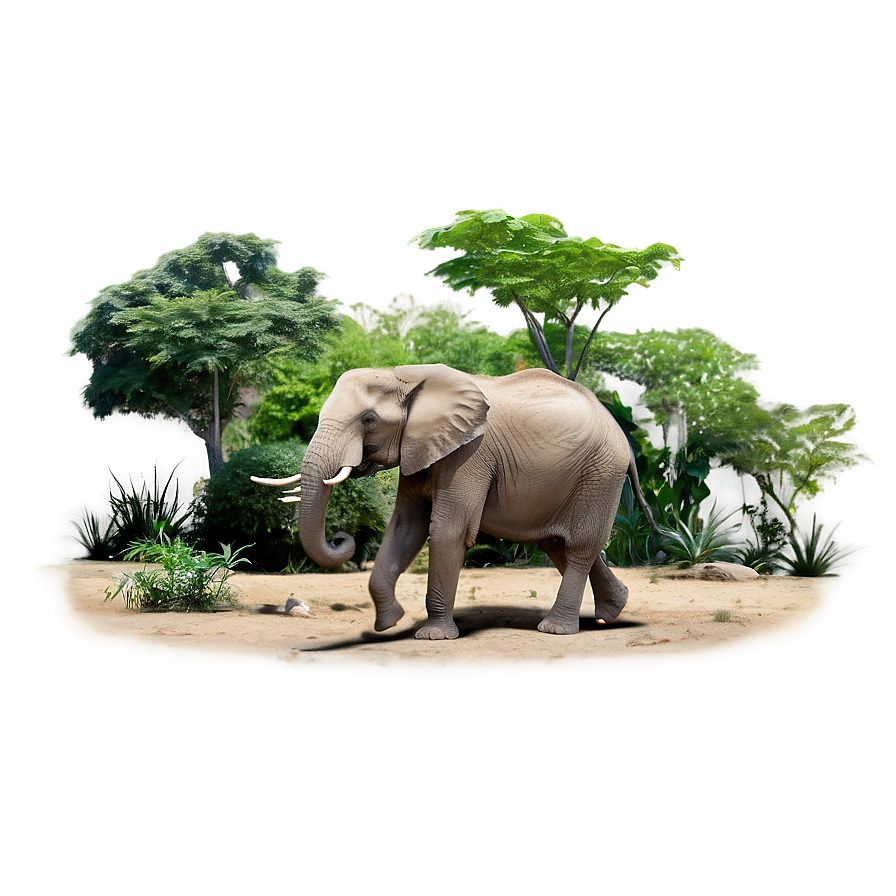 Elephant Habitat Scenery Png 6