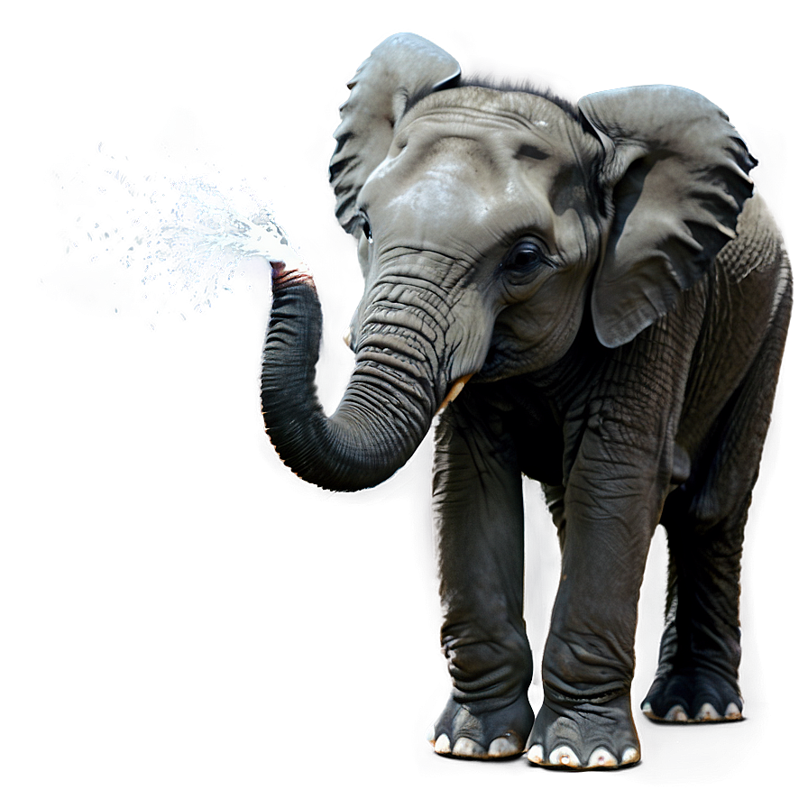 Elephant Spraying Water Png Vph21