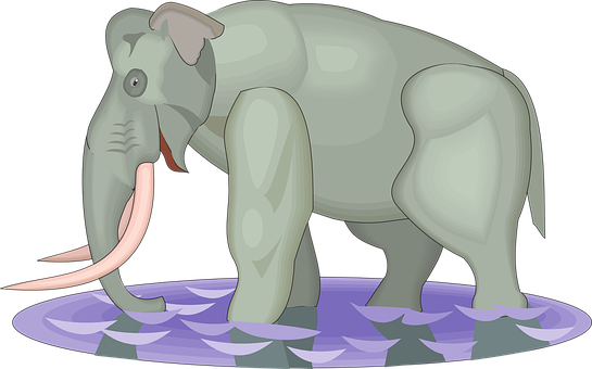 Elephant Standingin Water