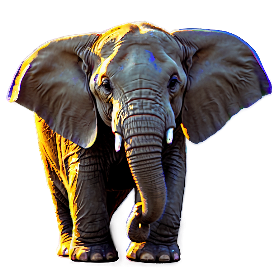 Elephant Sunset Scene Png 39