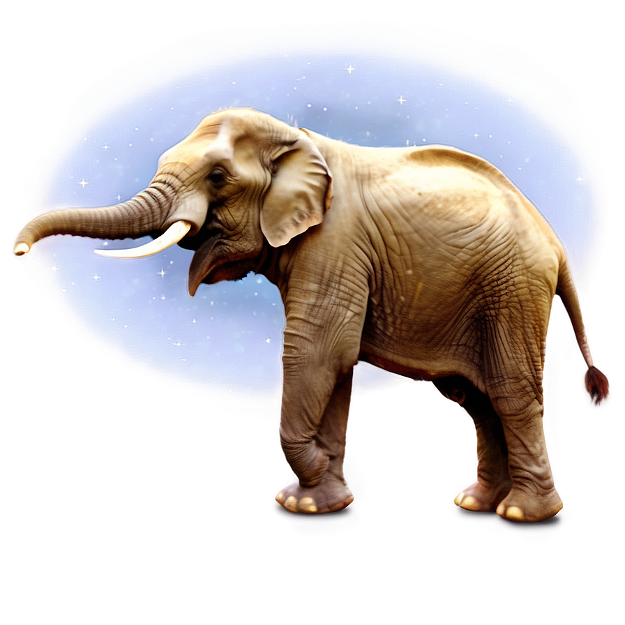 Elephant Under Starry Sky Png Uww