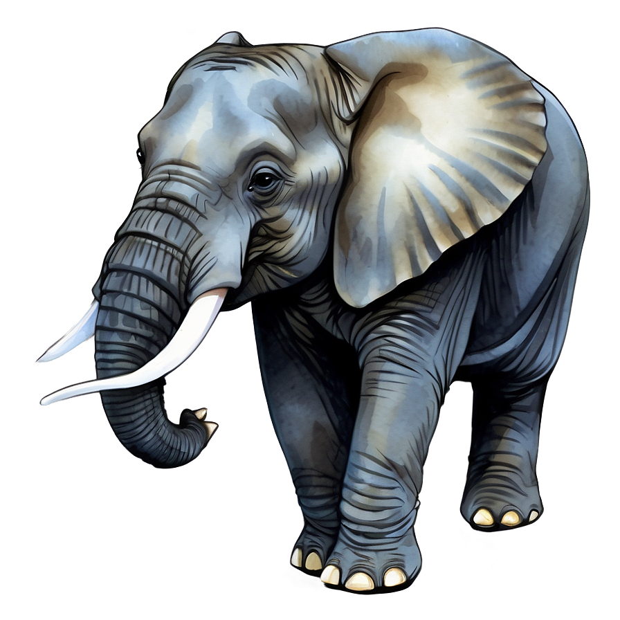 Elephant Watercolor Art Png Fll