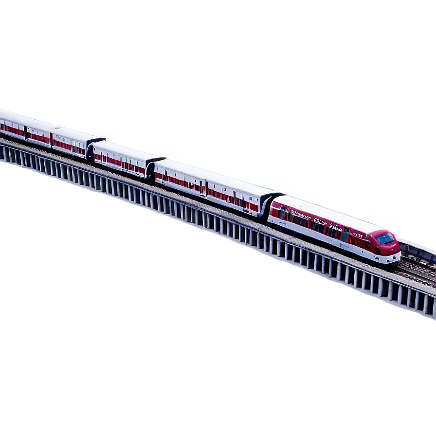 Elevated Railway Tracks City View Png Bim1