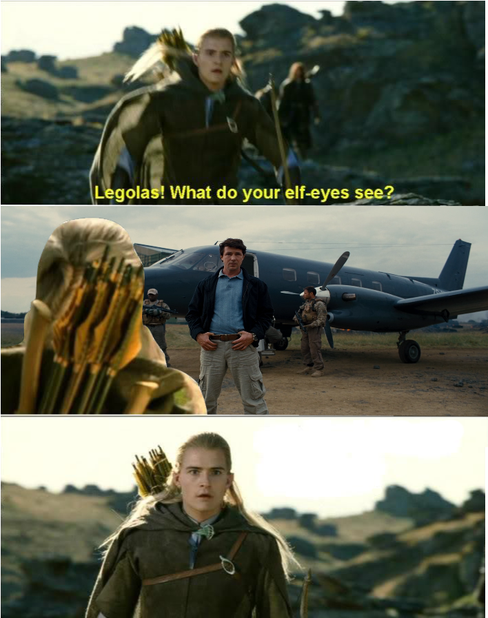 Elf Eyes Meme Airplane Sighting