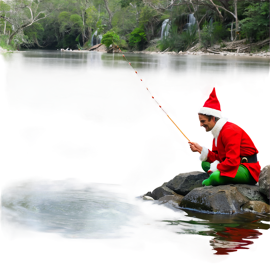 Elf Fishing By The River Png Wqo4