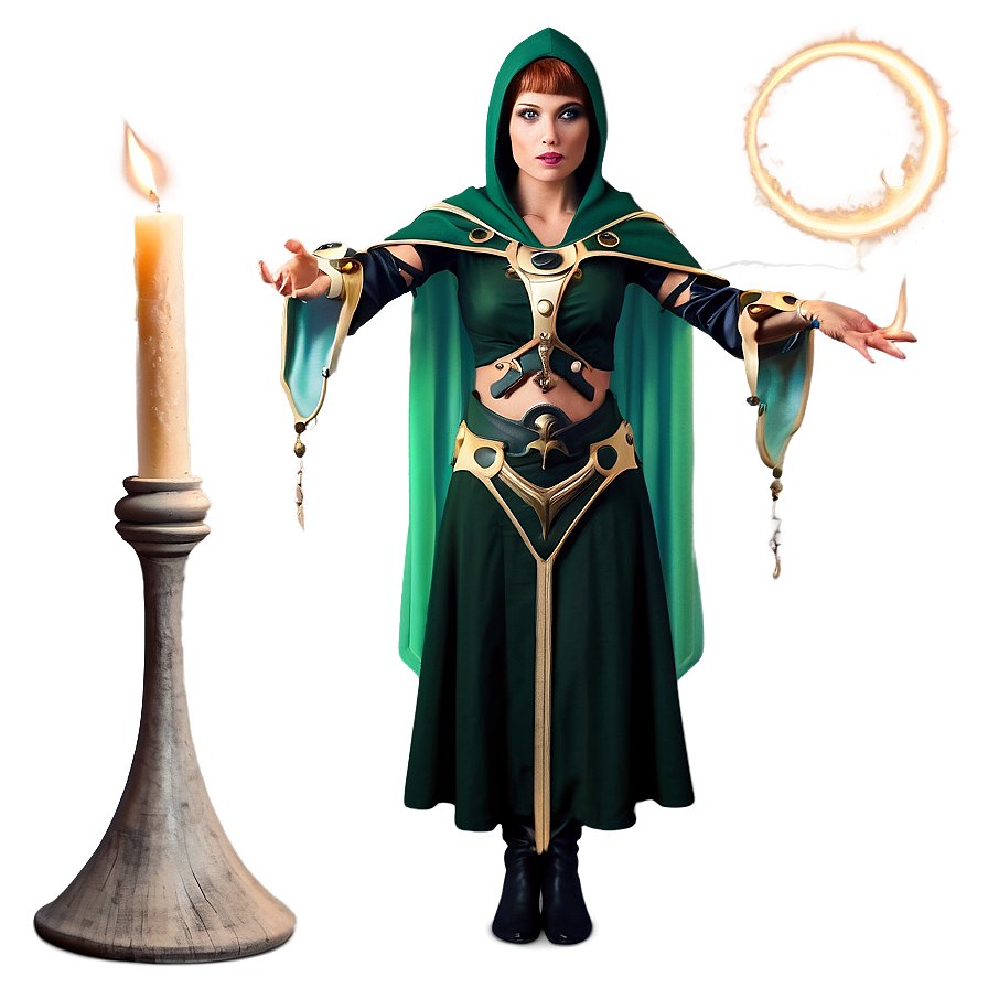 Elf Sorceress Casting Spells Png Gdm58