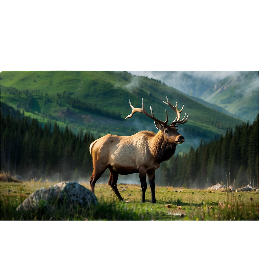 Elk In Mountains Png Xvb