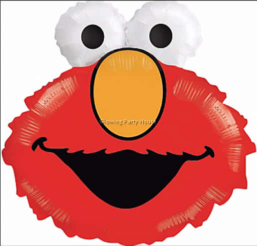 Elmo Balloon Party Decoration PNG with transparent background