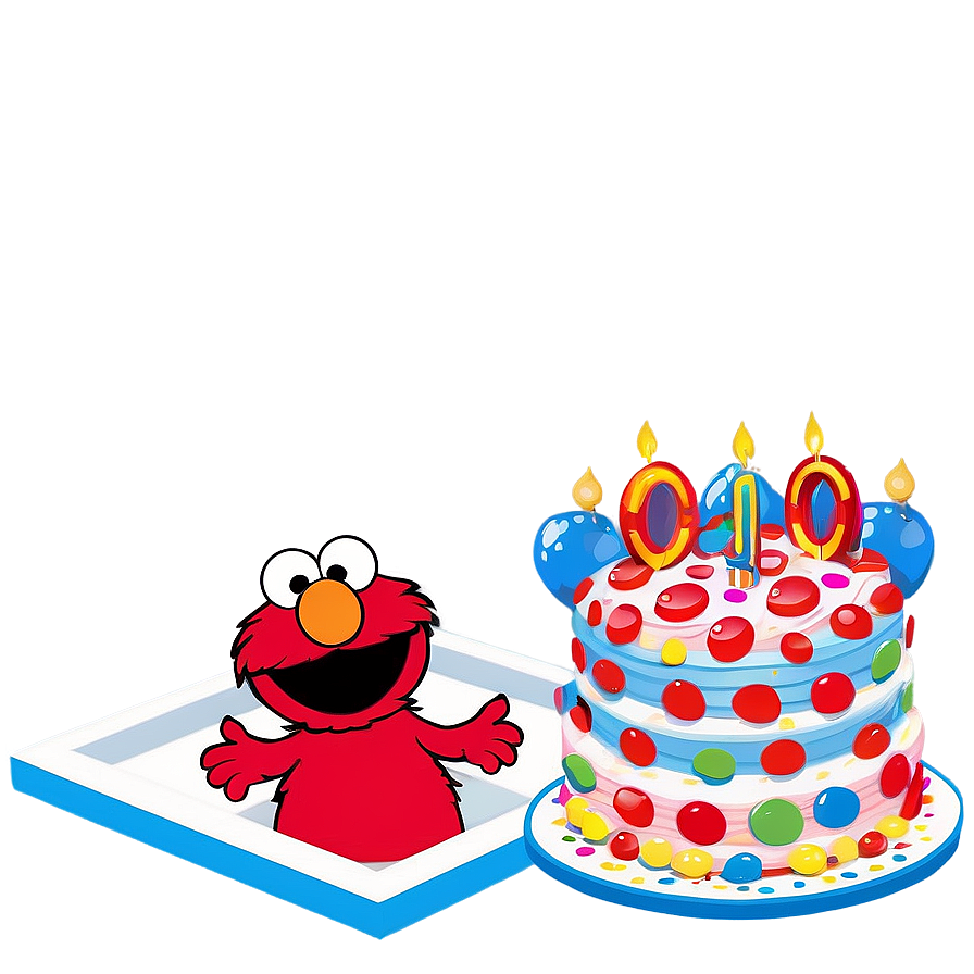 Elmo Birthday Invitation Card Png 06132024