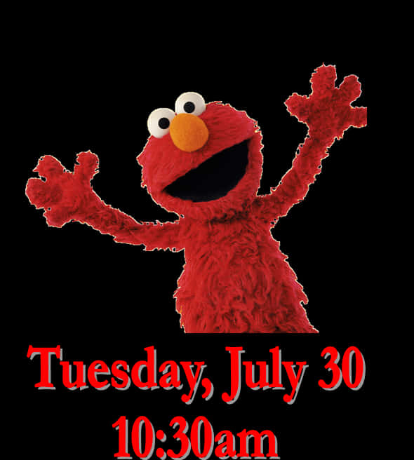 Elmo Event Announcement PNG with transparent background