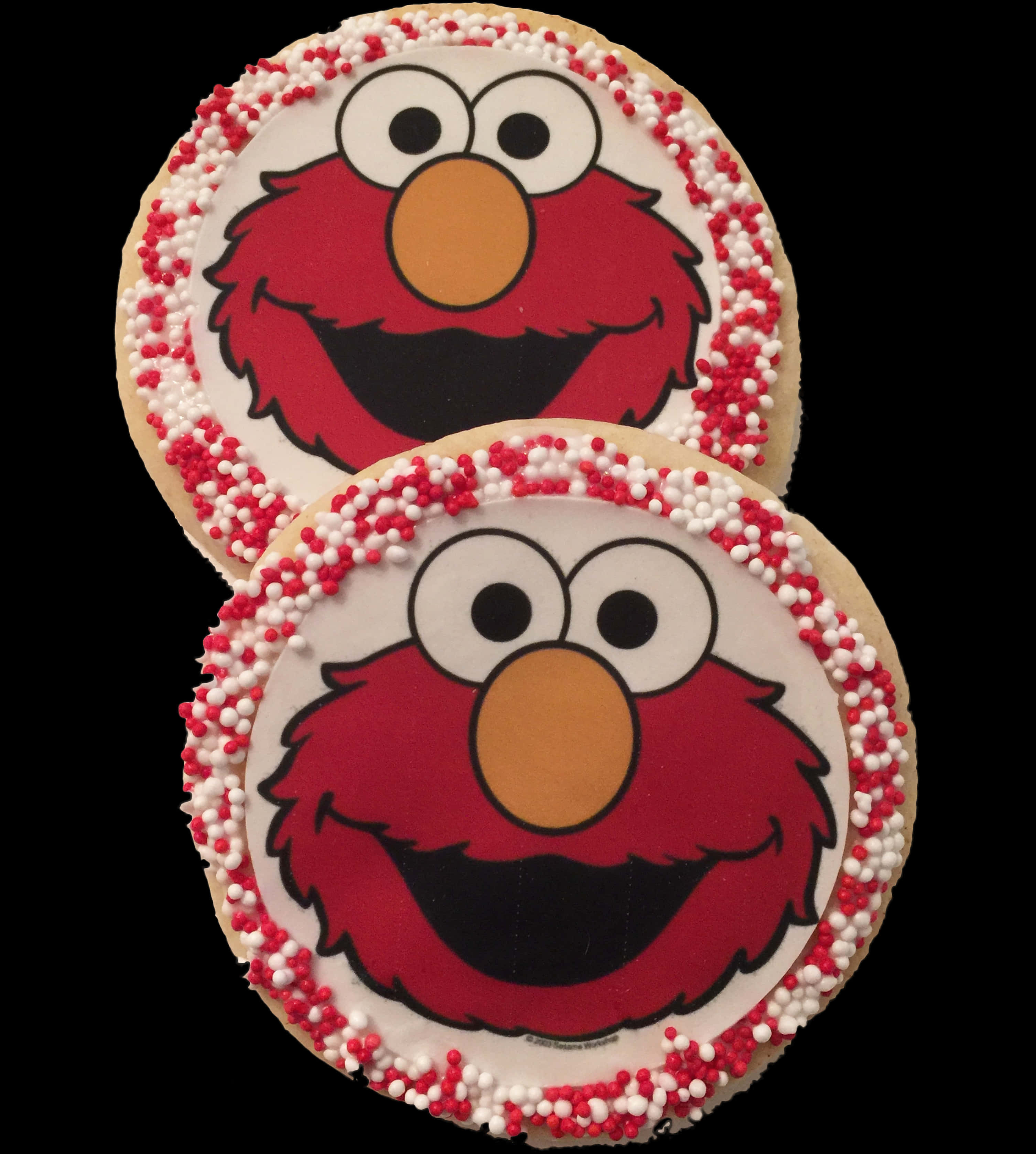 Elmo Face Cookies