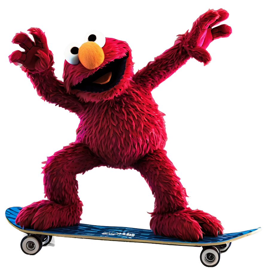 Elmo on Skateboard PNG 11 PNG with transparent background
