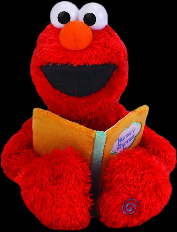 Elmo Plush Toywith Book PNG with transparent background