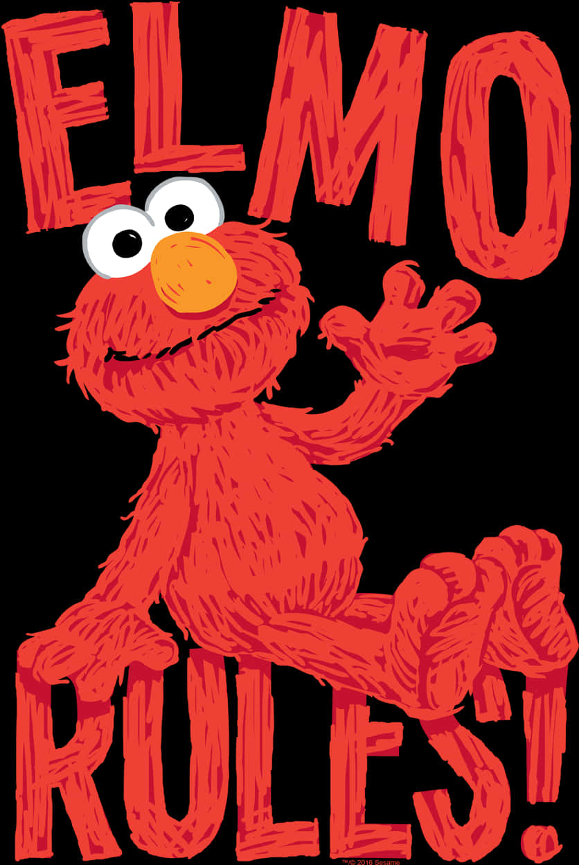 Elmo Rules Graphic PNG with transparent background