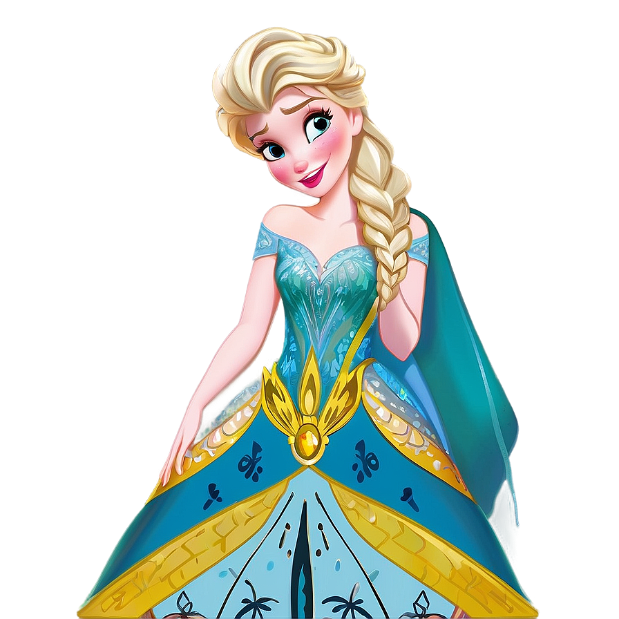 Elsa Frozen Coronation Dress Png 27