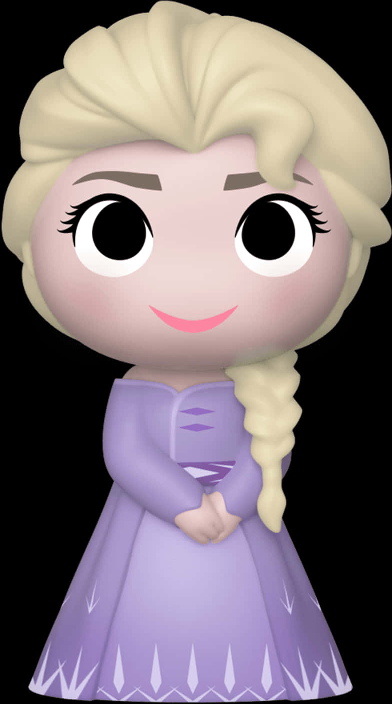 Elsa Funko Pop Figure PNG with transparent background