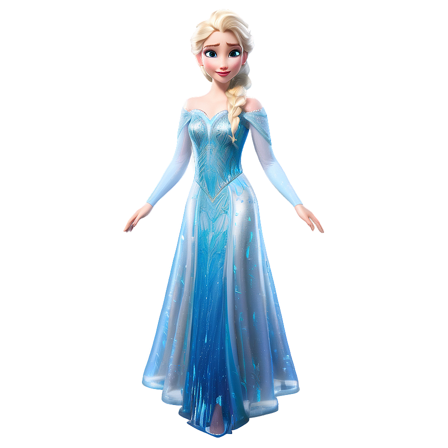 Elsa's Captivating Ice Gown Png Kqu10