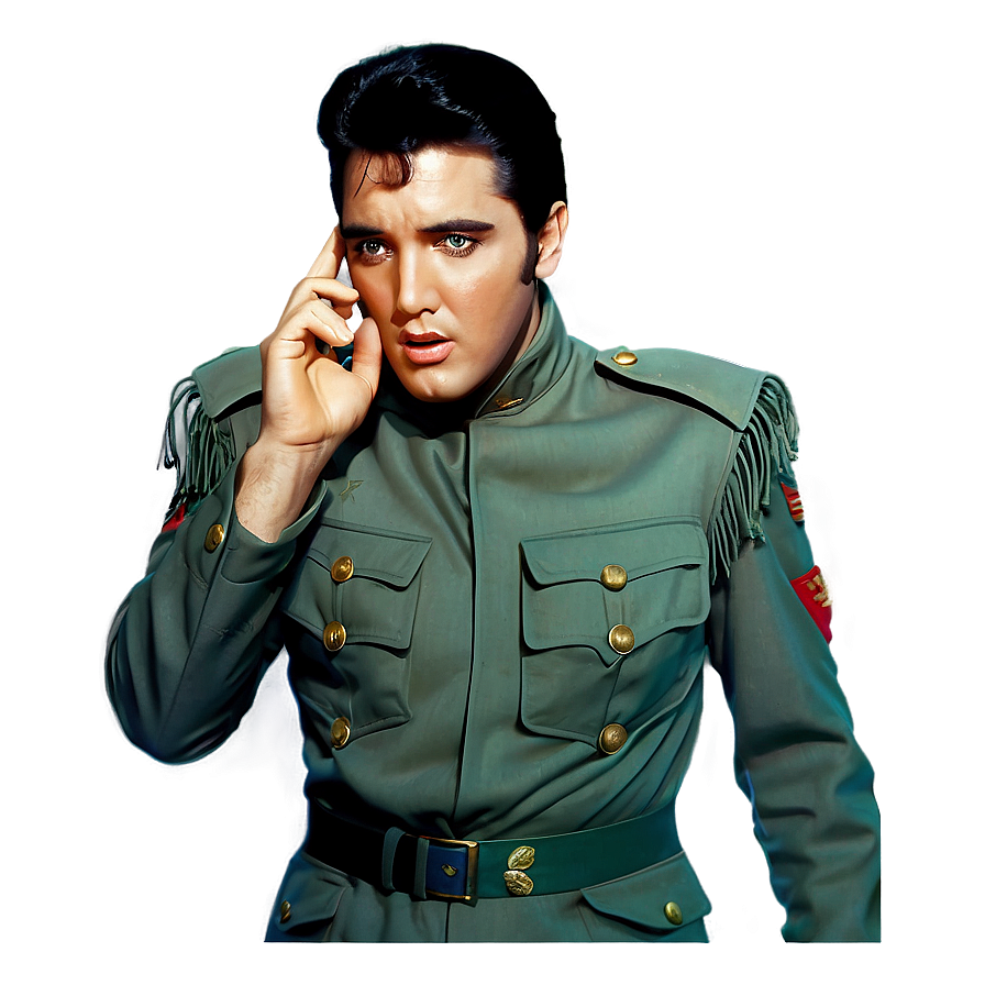 Elvis Presley In Uniform Png 36