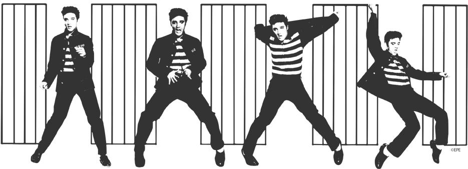 Elvis Presley Jailhouse Rock Men's Heather T-shirt - Jef Aérosol, HD Png Download PNG with transparent background