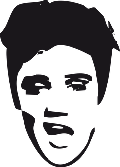 Elvis Presley Silhouette Graphic PNG with transparent background