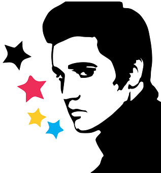 Elvis Presley Silhouette Stars