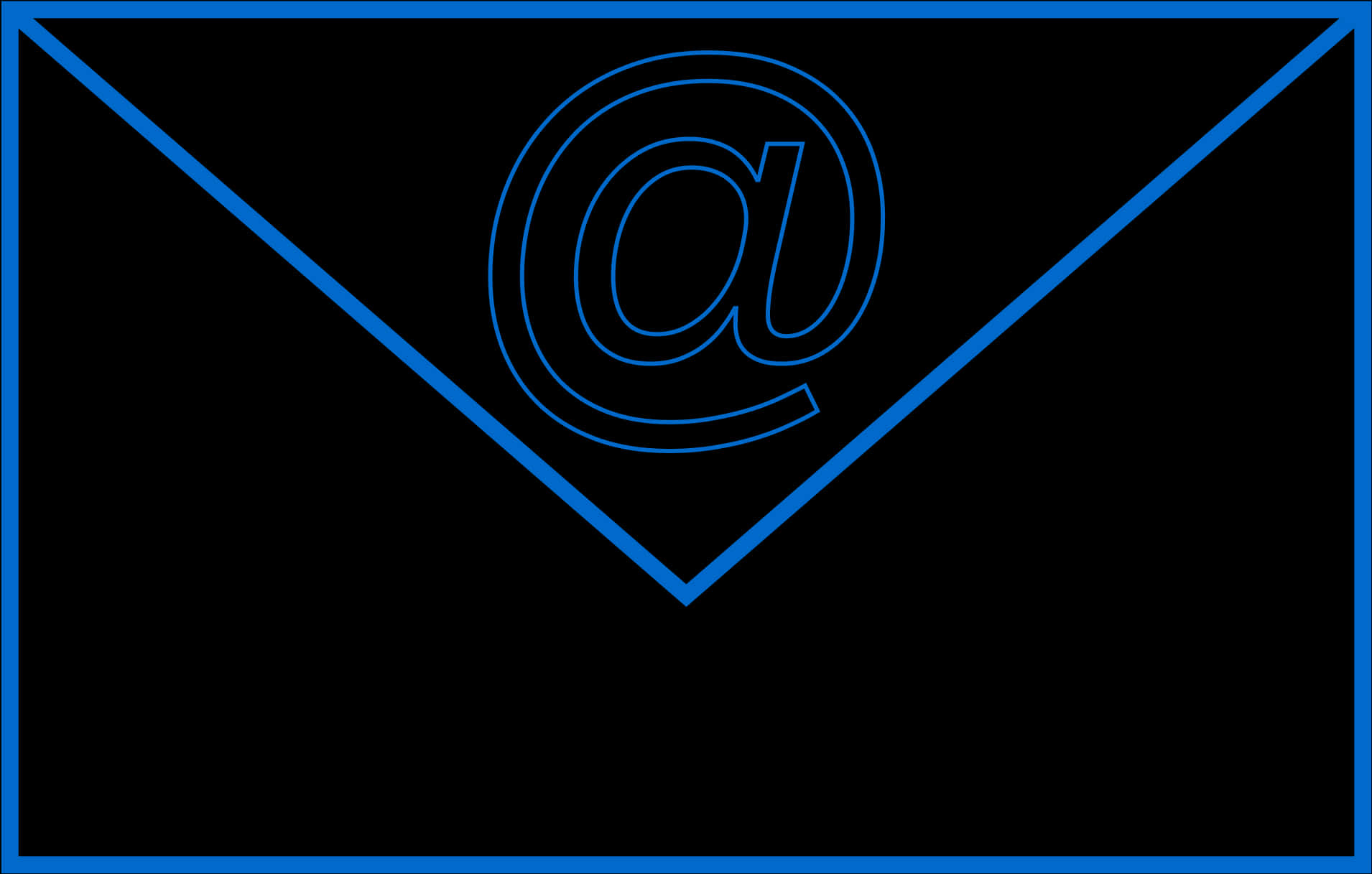 Email Envelope At Symbol Graphic PNG with transparent background