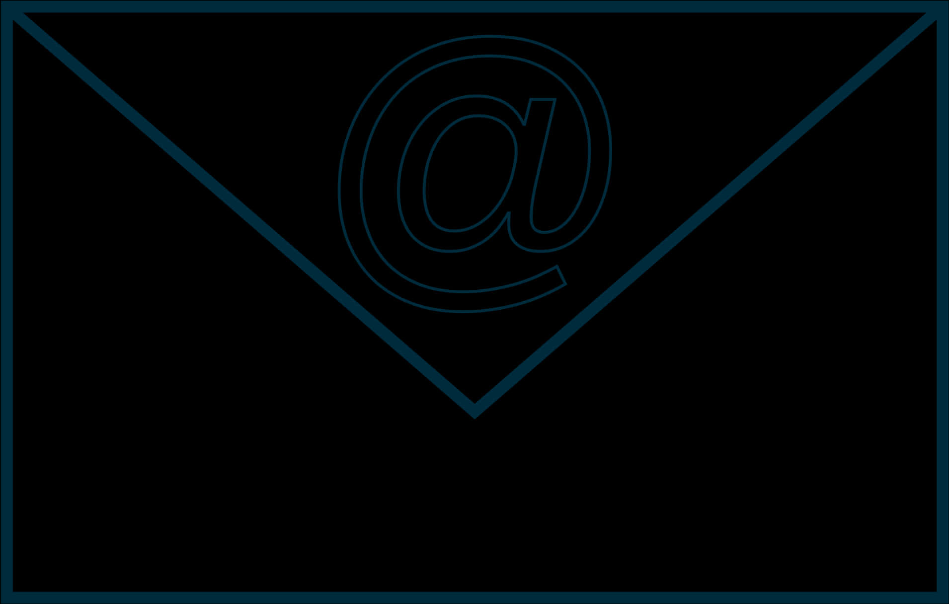 Email Envelope Icon Dark Background PNG with transparent background