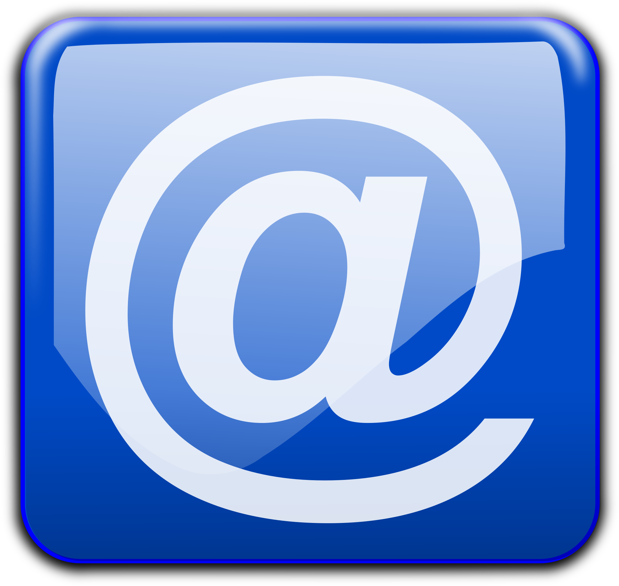Email Icon Blue Background PNG image with a transparent background, free high-resolution download
