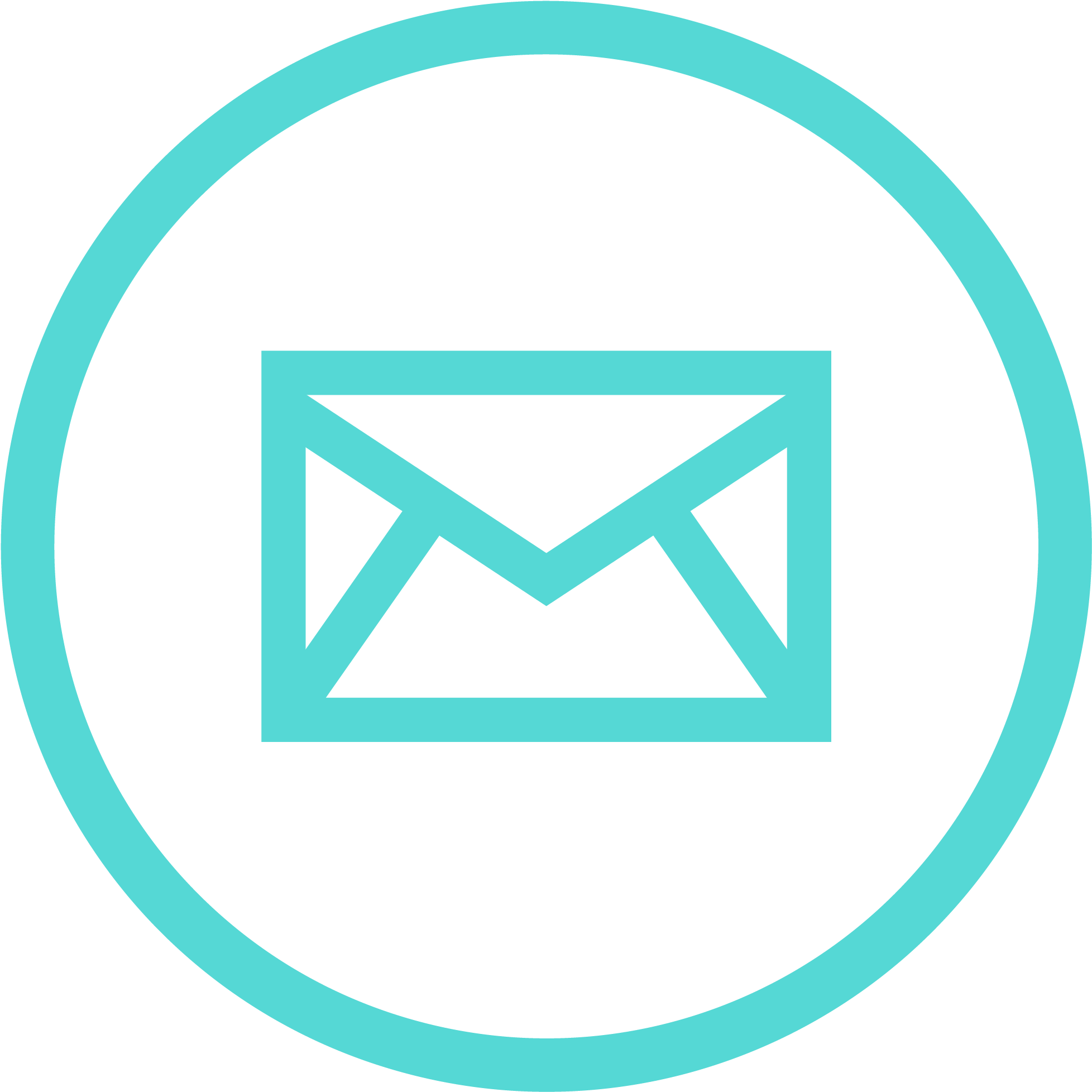 Email Icon Blue Circle PNG with transparent background