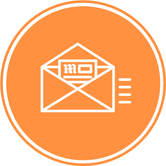 Email Icon Orange Background