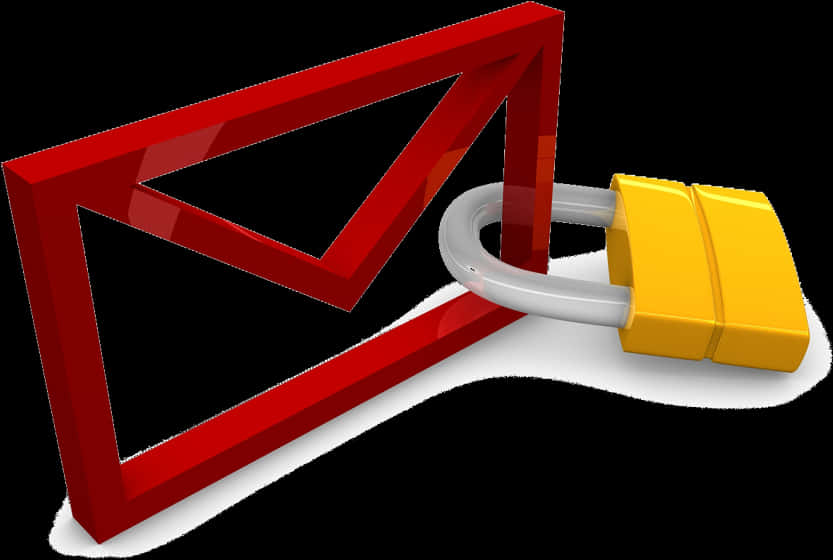 Email Security Lock Concept PNG image with a transparent background, free high-resolution download