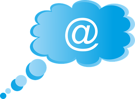 Email Thought Bubble Graphic PNG with transparent background