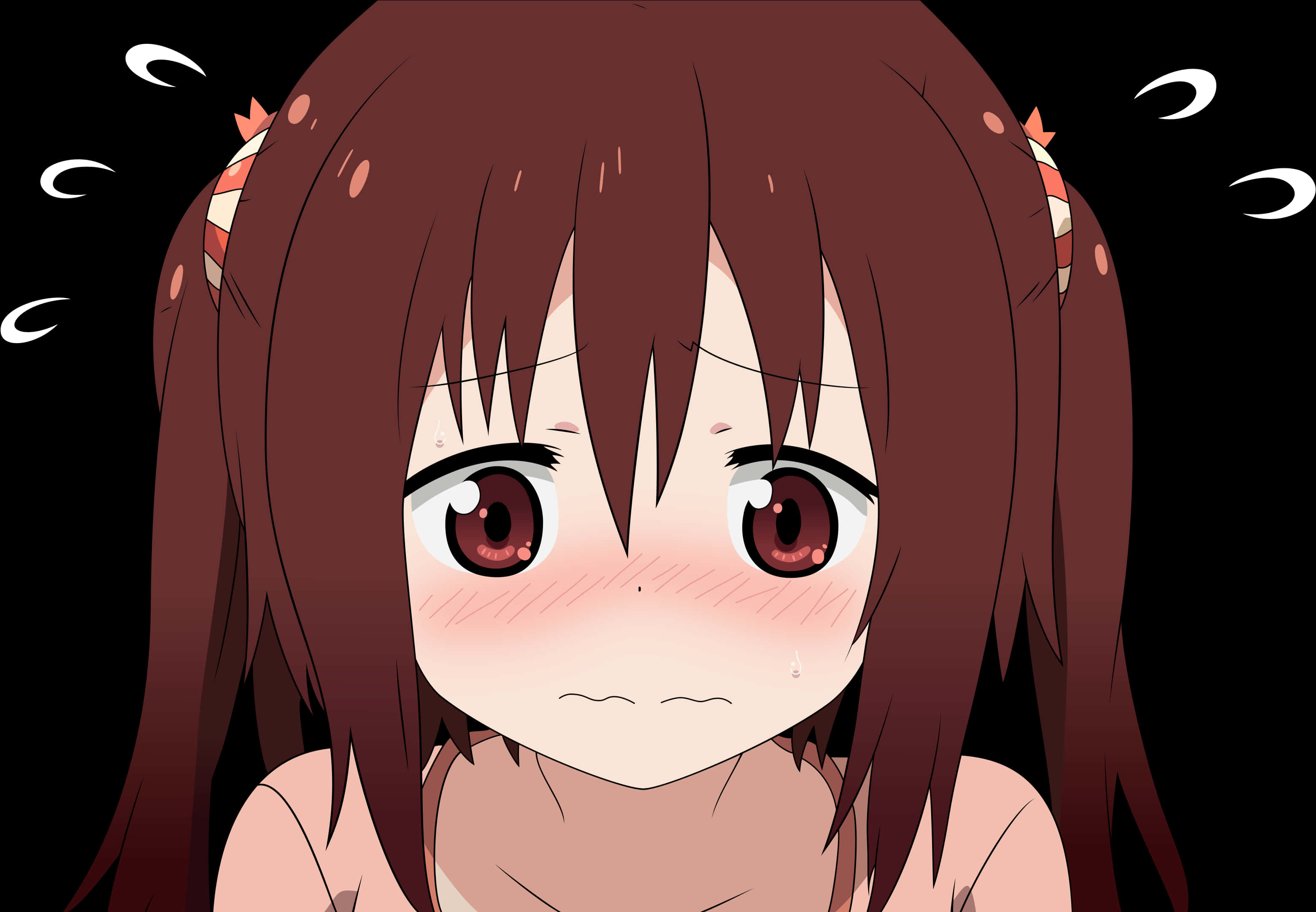 Nana Ebina, Blushing, Transparent Background, Anime - Anime Blush Transparent Background, HD Png Download PNG image with a transparent background, free high-resolution download
