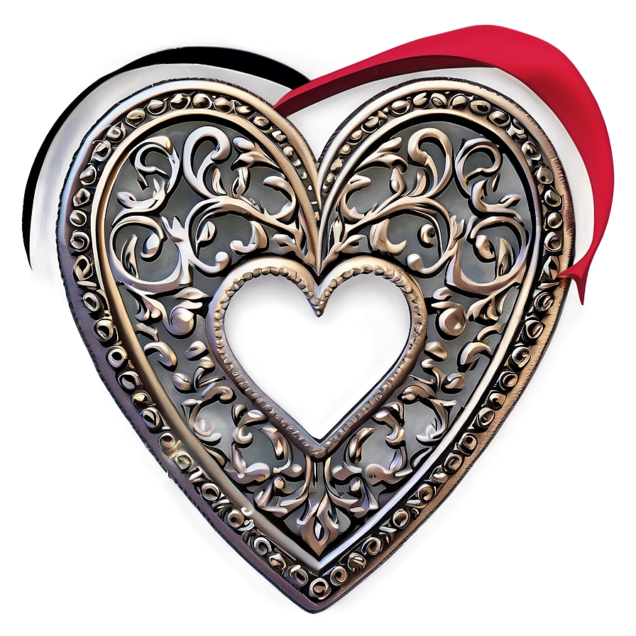 Embossed Heart Outline Png Auw