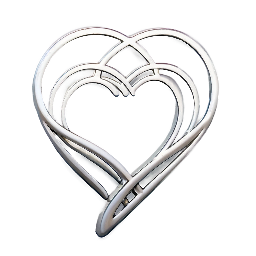 Embossed Heart Outline Png Ffb5