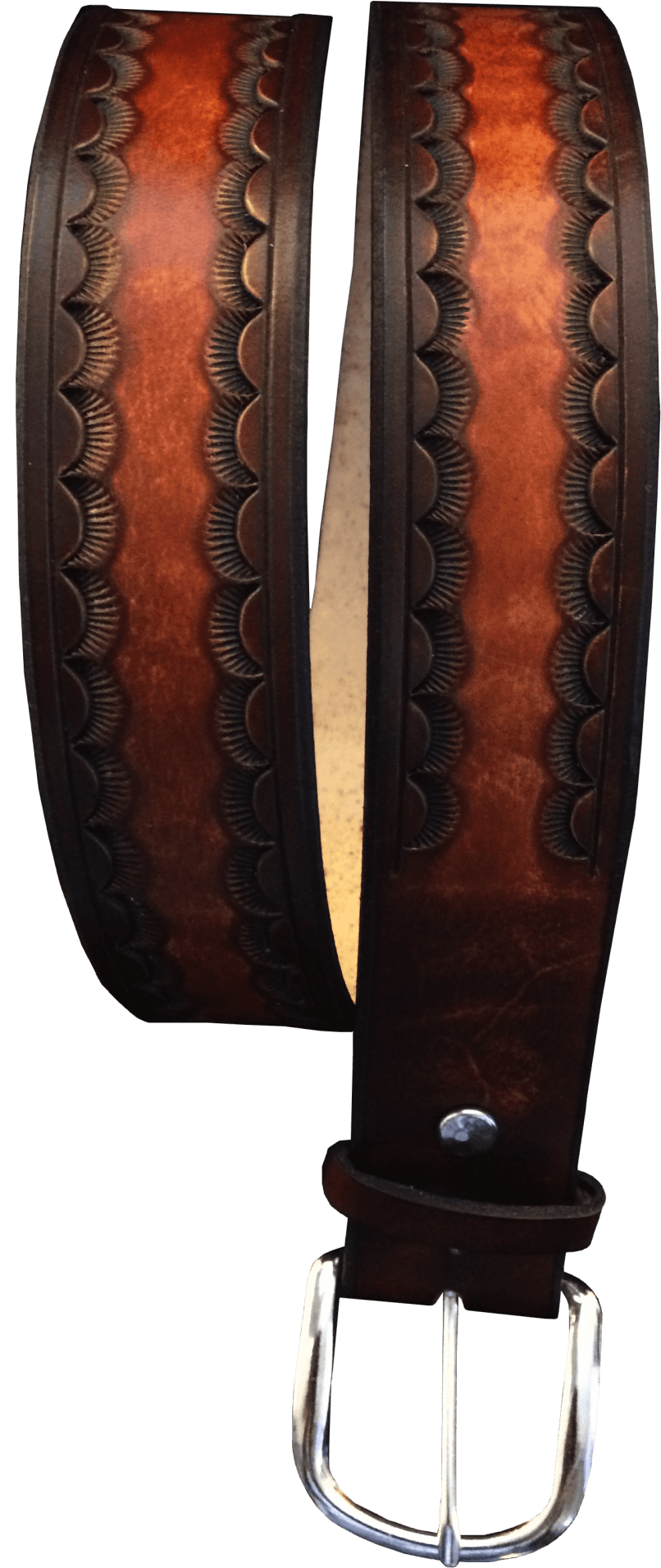 Sunrise Hand Tooled Leather Belt - Hand Tooled Leather Belts Sinple, HD Png Download PNG with transparent background