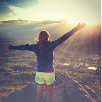 Embracing Sunriseon Mountain Peak PNG with transparent background