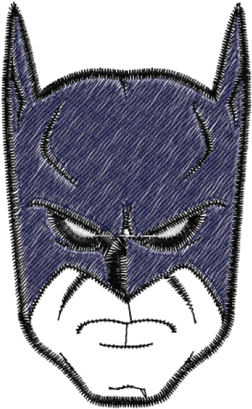 Embroidered Batman Mask Design