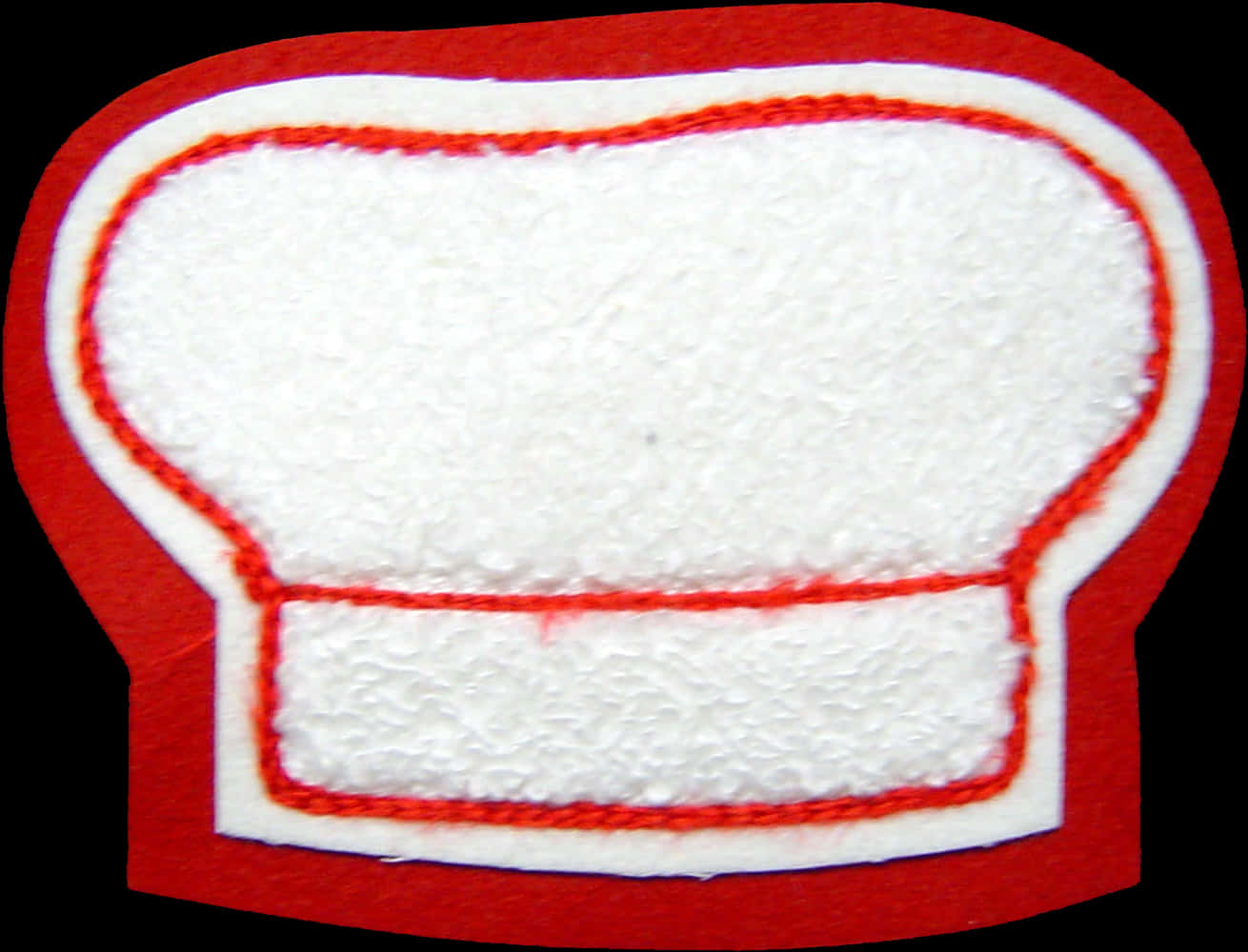 Embroidered Chef Hat Patch PNG image with a transparent background, free high-resolution download