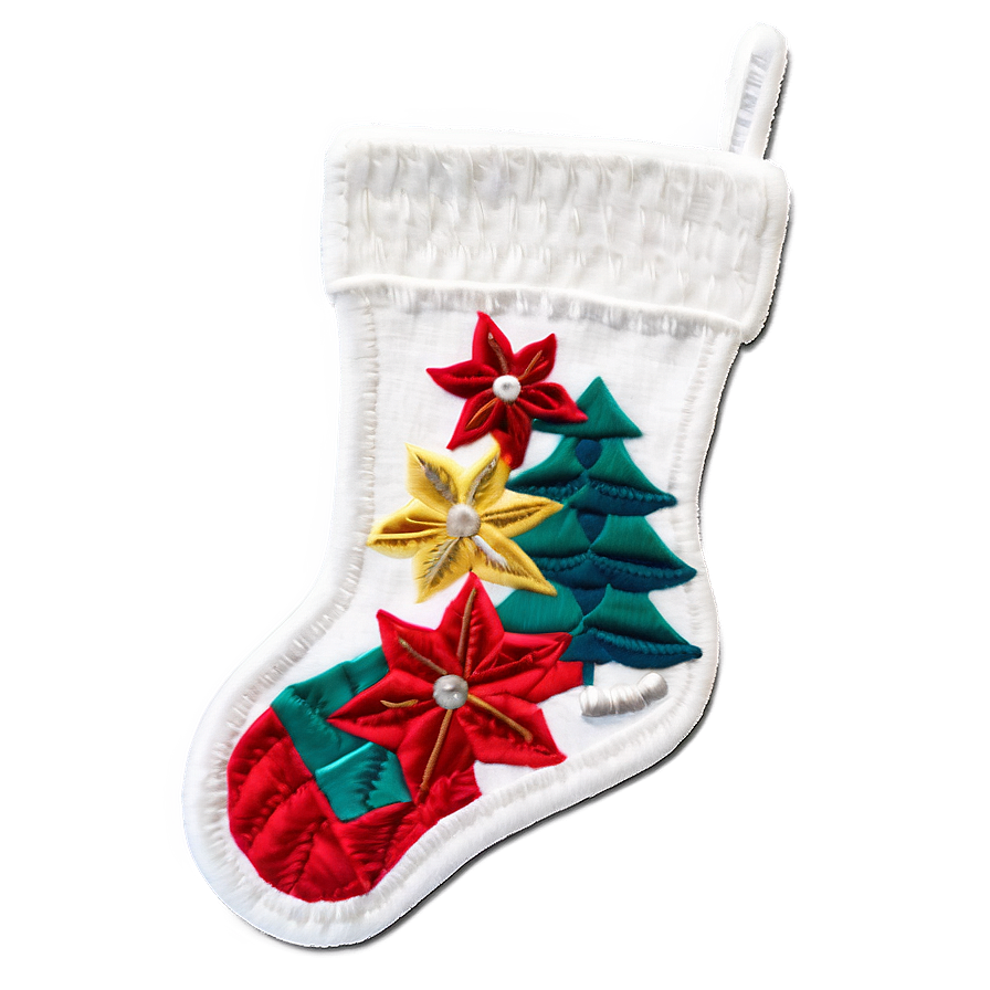 Embroidered Christmas Stocking Png 19