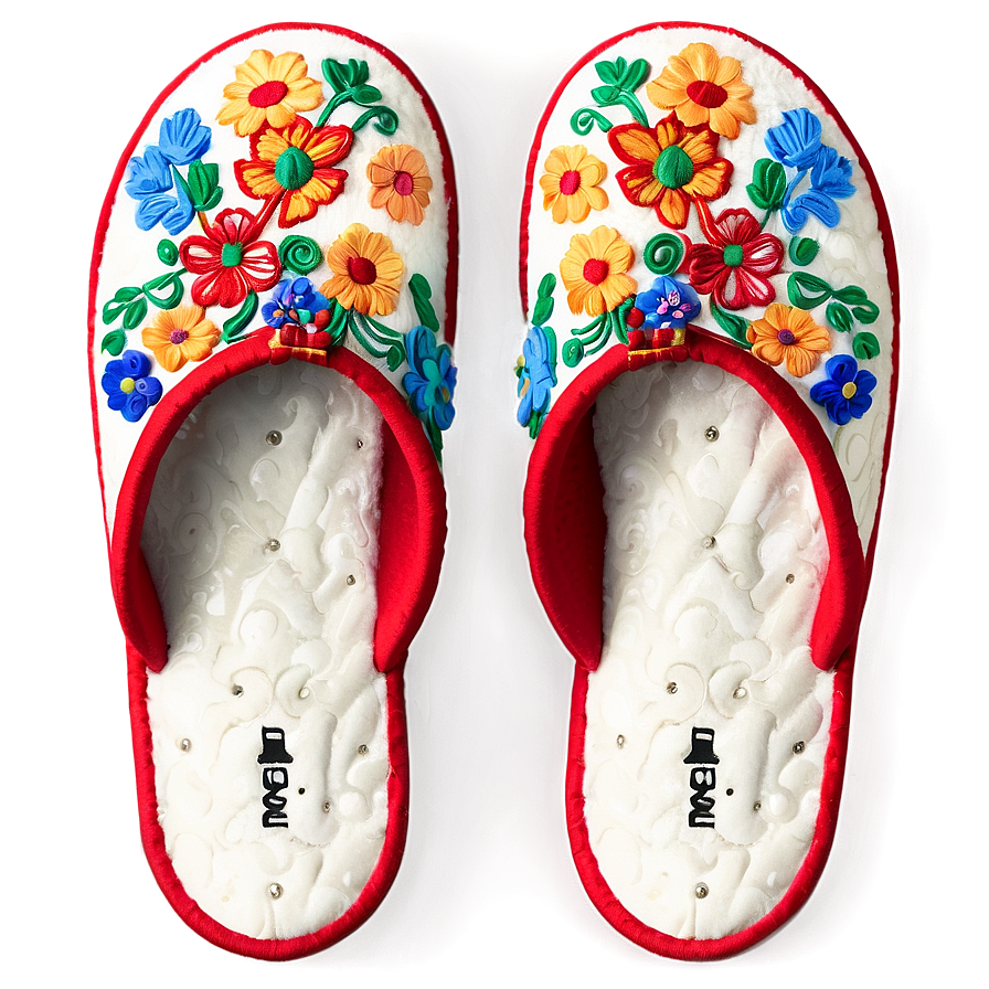 Embroidered Slippers PNG 54 PNG image with a transparent background, free high-resolution download