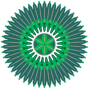 Emerald_ Geometric_ Mandala_ Art PNG with transparent background