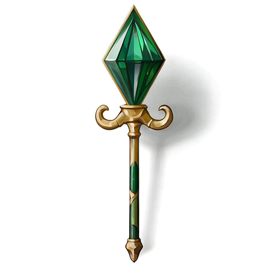 Emerald Scepter Png 06282024