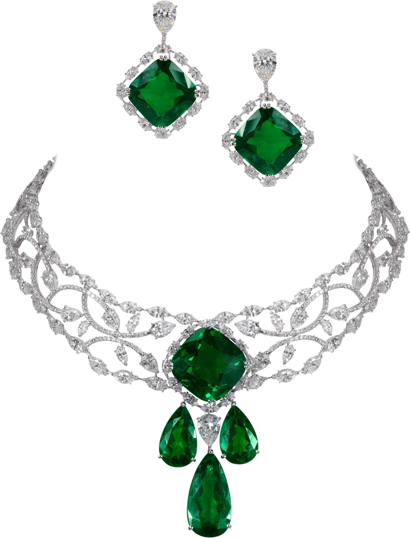 Necklace Clipart Emerald - Emerald Necklace Png, Transparent Png PNG with transparent background