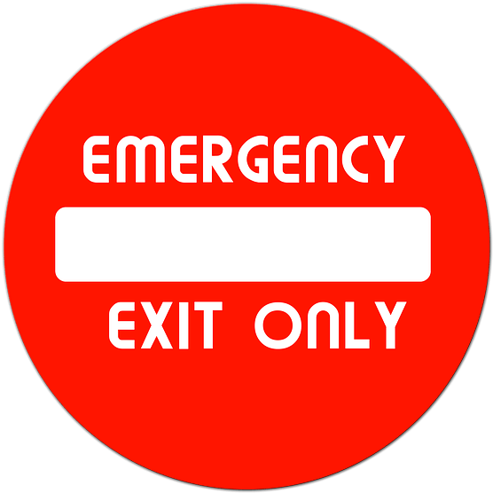 Emergency Exit Only Sign