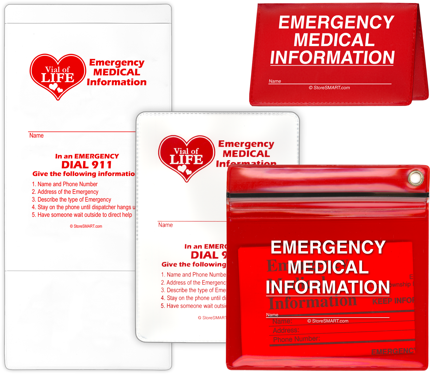 Emergency Medical Information Wallet Cards