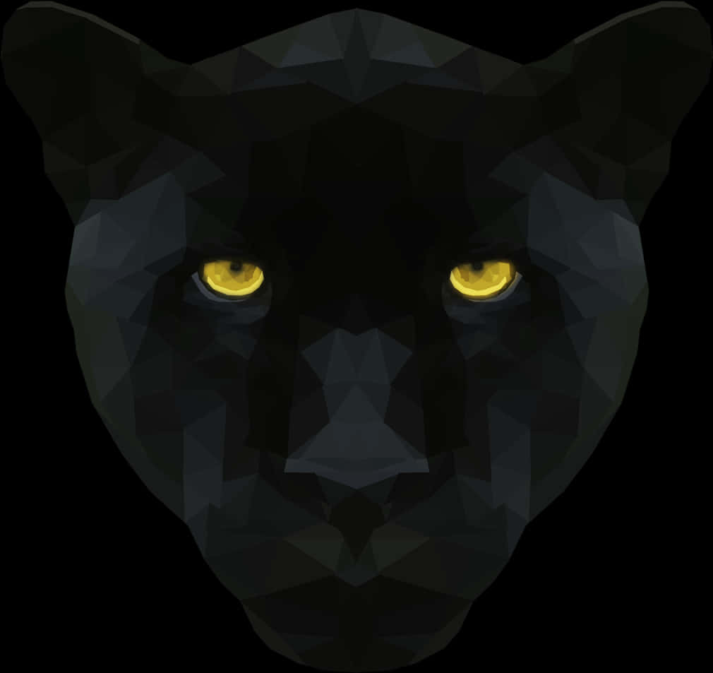 Emmasimoncic - Tumblr - Com - Low Poly Black Panther - Black Panther Head Png, Transparent Png PNG with transparent background
